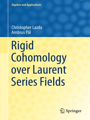 cover image of Rigid Cohomology over Laurent Series Fields